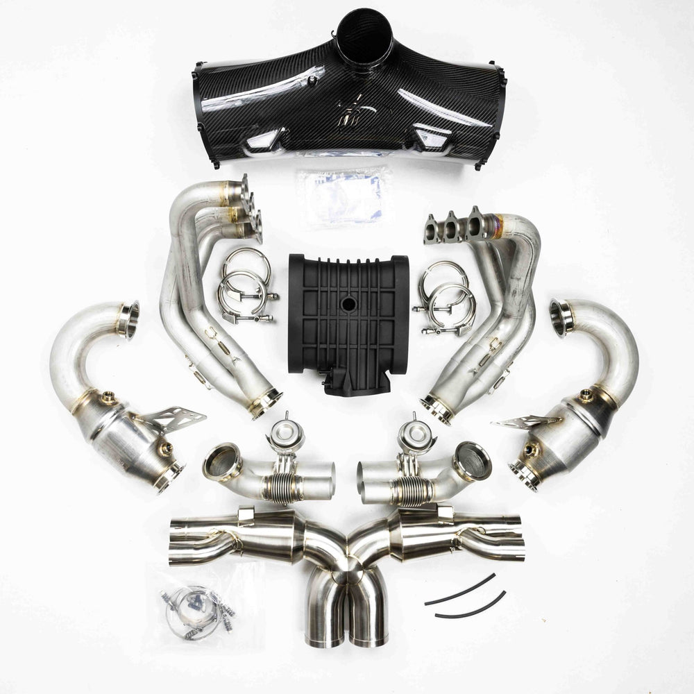 D3 Street Header/93mm Intake Kit/Optional Lifetime Muffler Power Package (2019 - 2020 991.2 GT3RS) - Dundon Motorsports