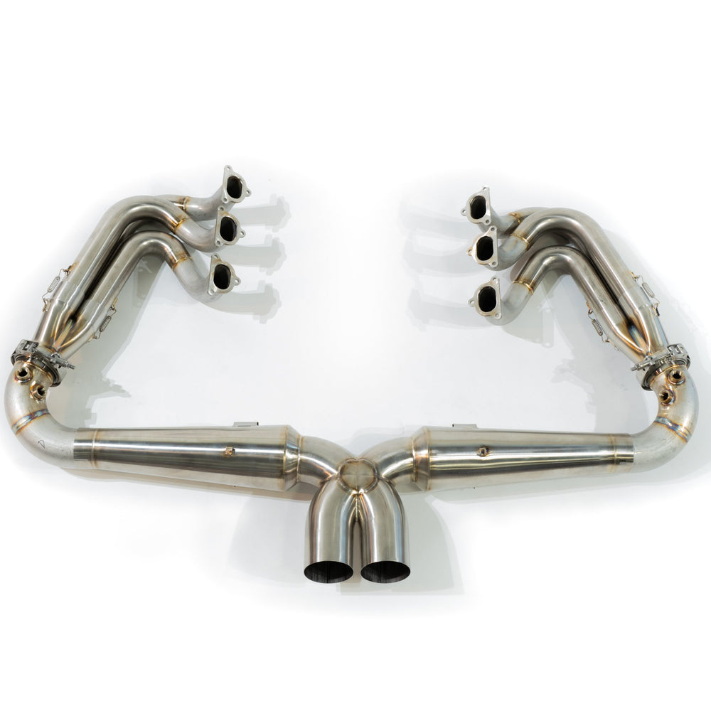 Race Header/Megaphone "Crack Pipe" Power Package (2010-2011 997.2 Cup) - Dundon Motorsports