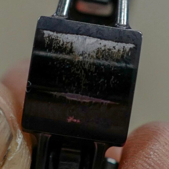 Dundon re-check: close-up of follower pad with worn band across the coating