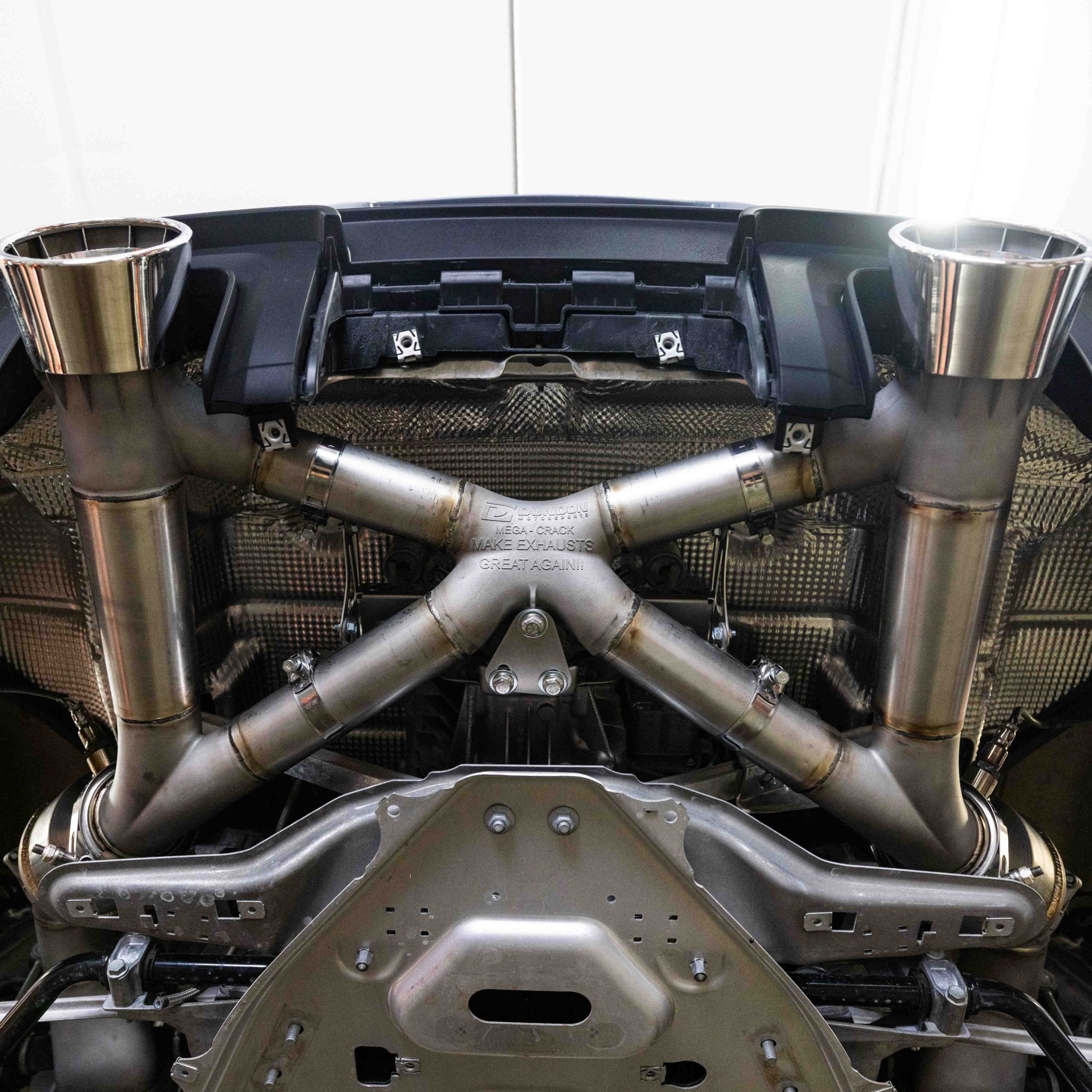 718 GT4 Street Header and Mega Crack Pipe Exhaust - Dundon Motorsports