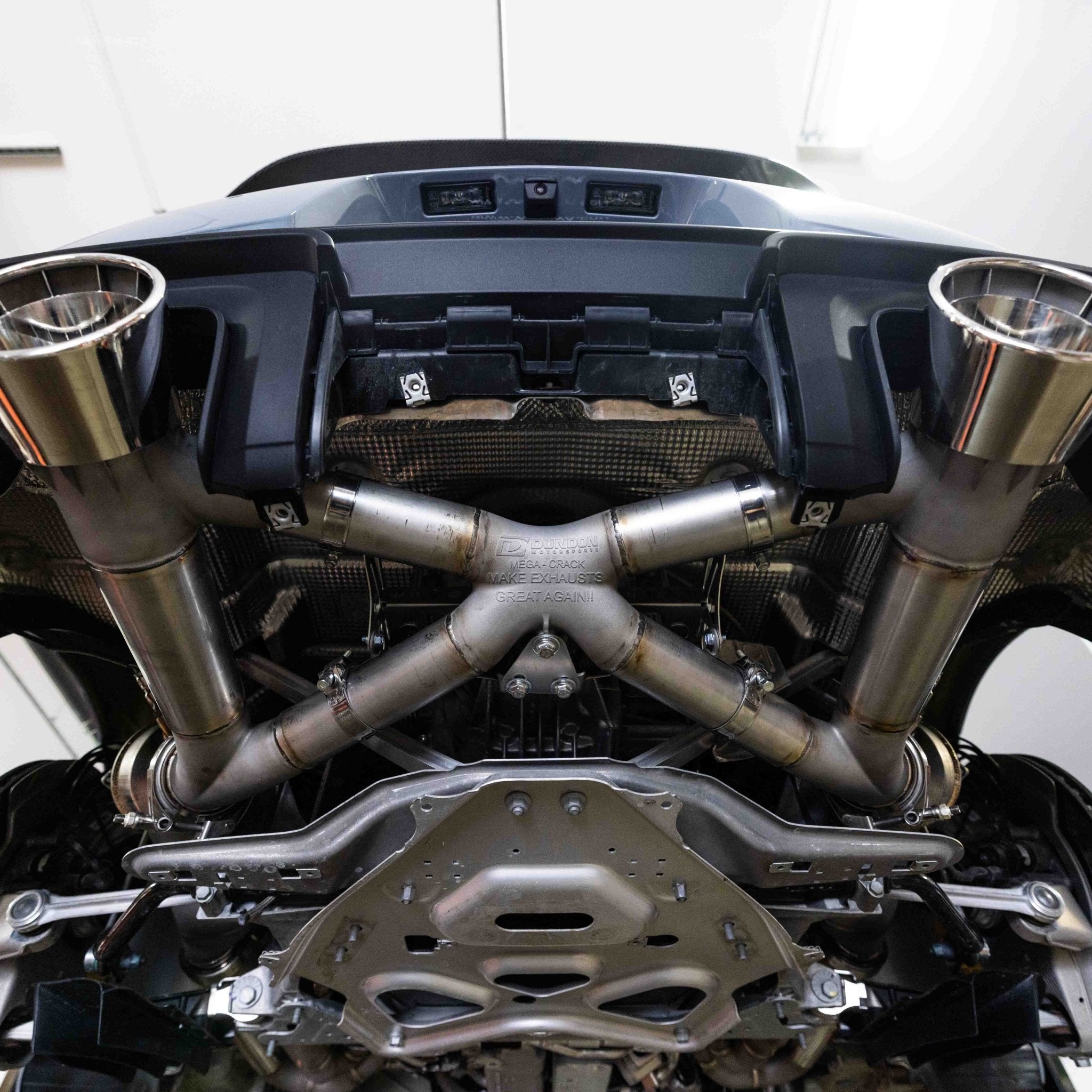 718 GT4 Street Header and Mega Crack Pipe Exhaust - Dundon Motorsports