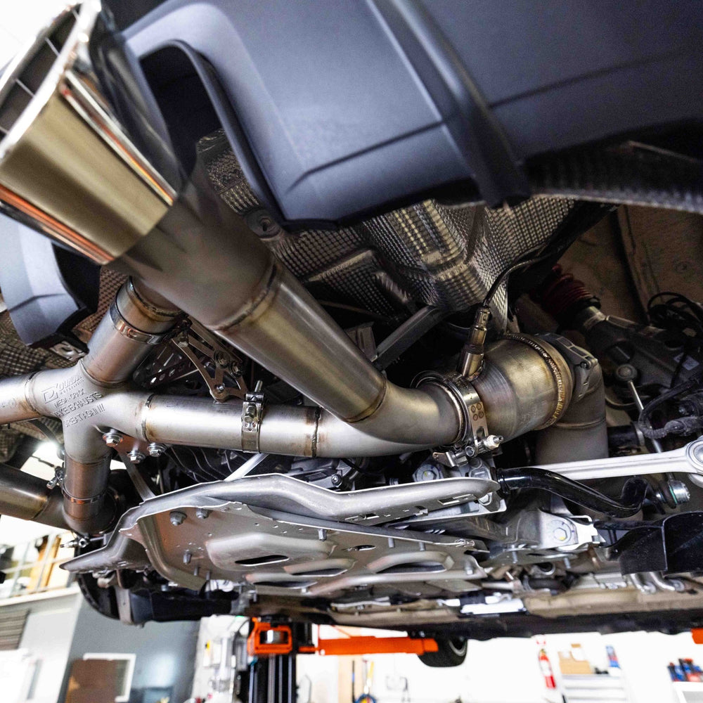 718 GT4 Street Header and Mega Crack Pipe Exhaust - Dundon Motorsports