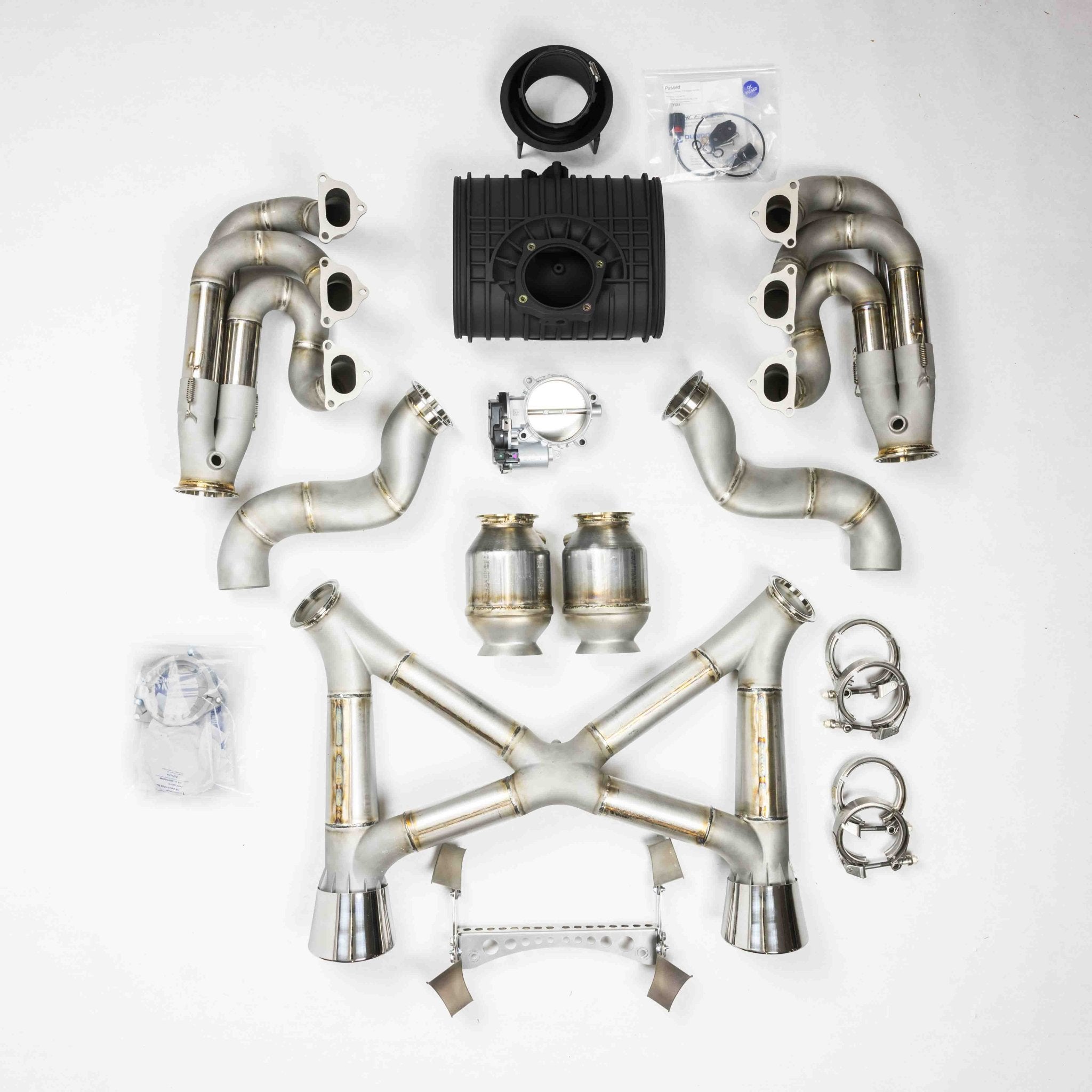 718 GT4RS D3 Power Package - 93mm Intake + Street Headers + MEGA CRACK PIPE - Dundon Motorsports