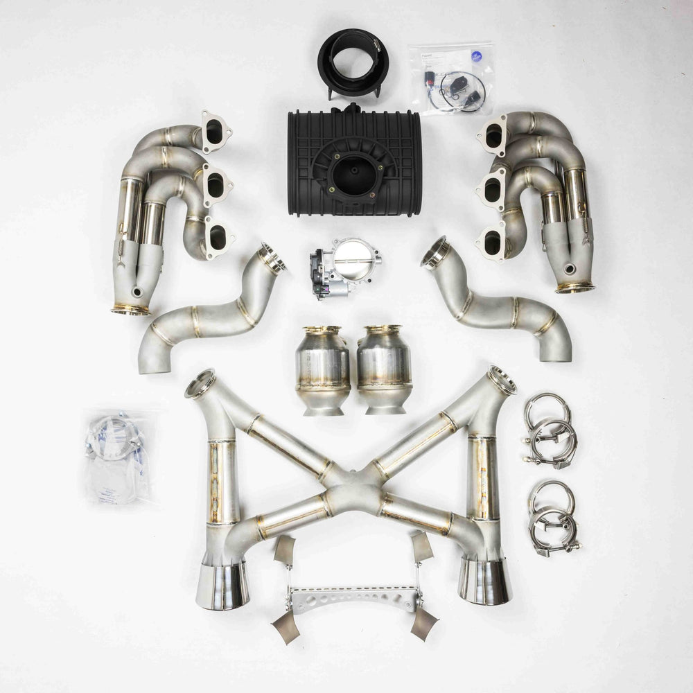 718 GT4RS D3 Power Package - 93mm Intake + Street Headers + MEGA CRACK PIPE - Dundon Motorsports