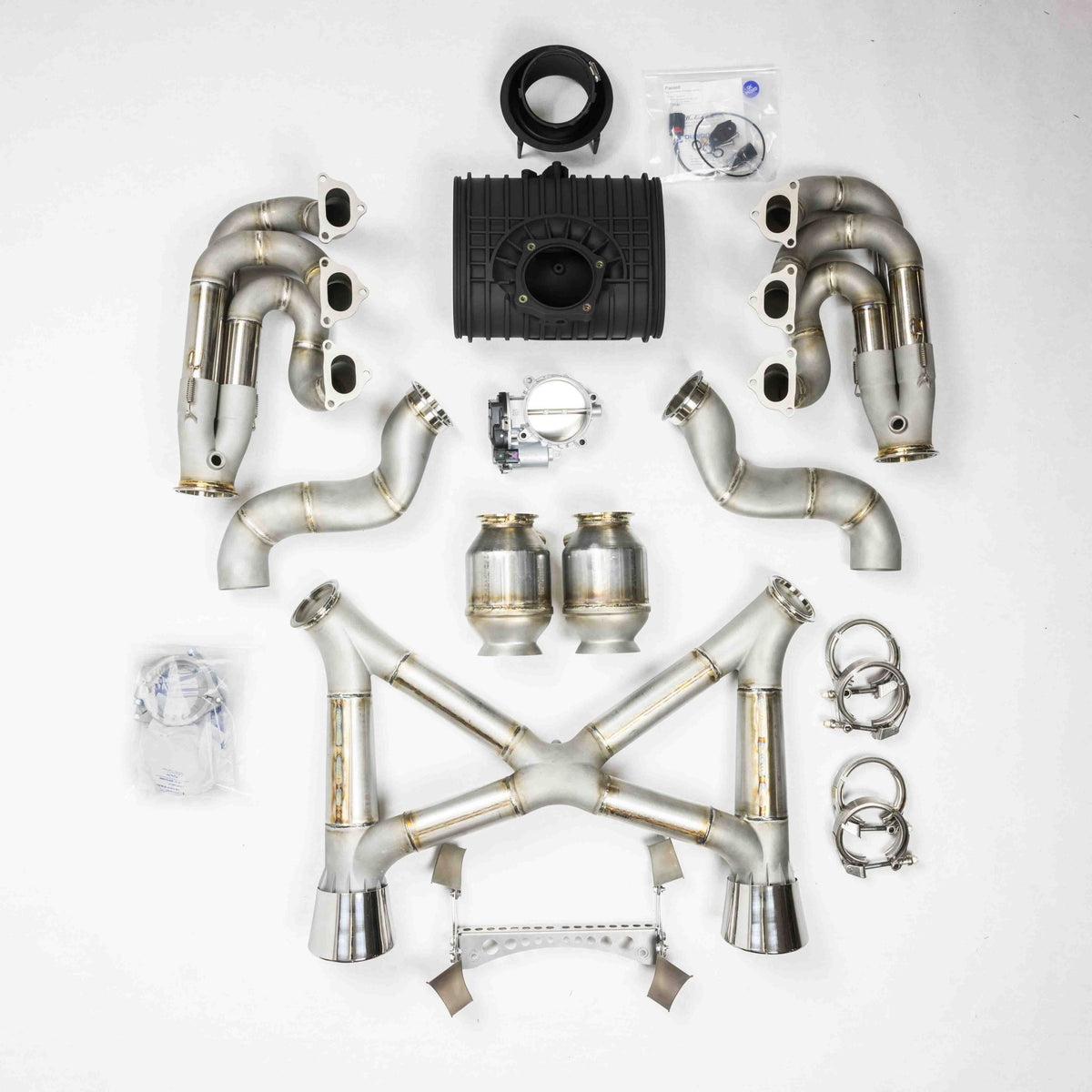 718 GT4RS D3 Power Package - 93mm Intake + Street Headers + MEGA CRACK PIPE - Dundon Motorsports