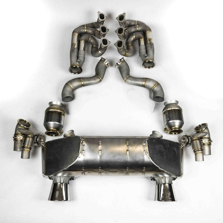 718 GT4/Spyder/GTS Street Header and V11 Muffler Package with ProTune