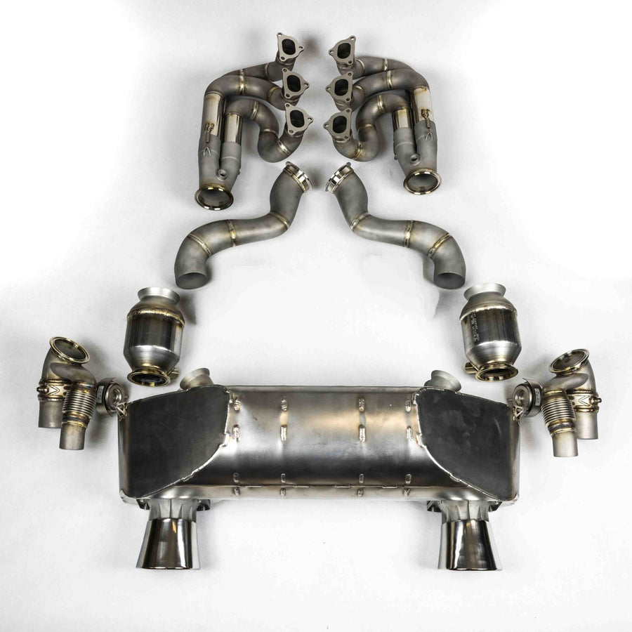 718 GT4/Spyder/GTS Street Header and V11 Muffler Package with ProTune - Dundon Motorsports
