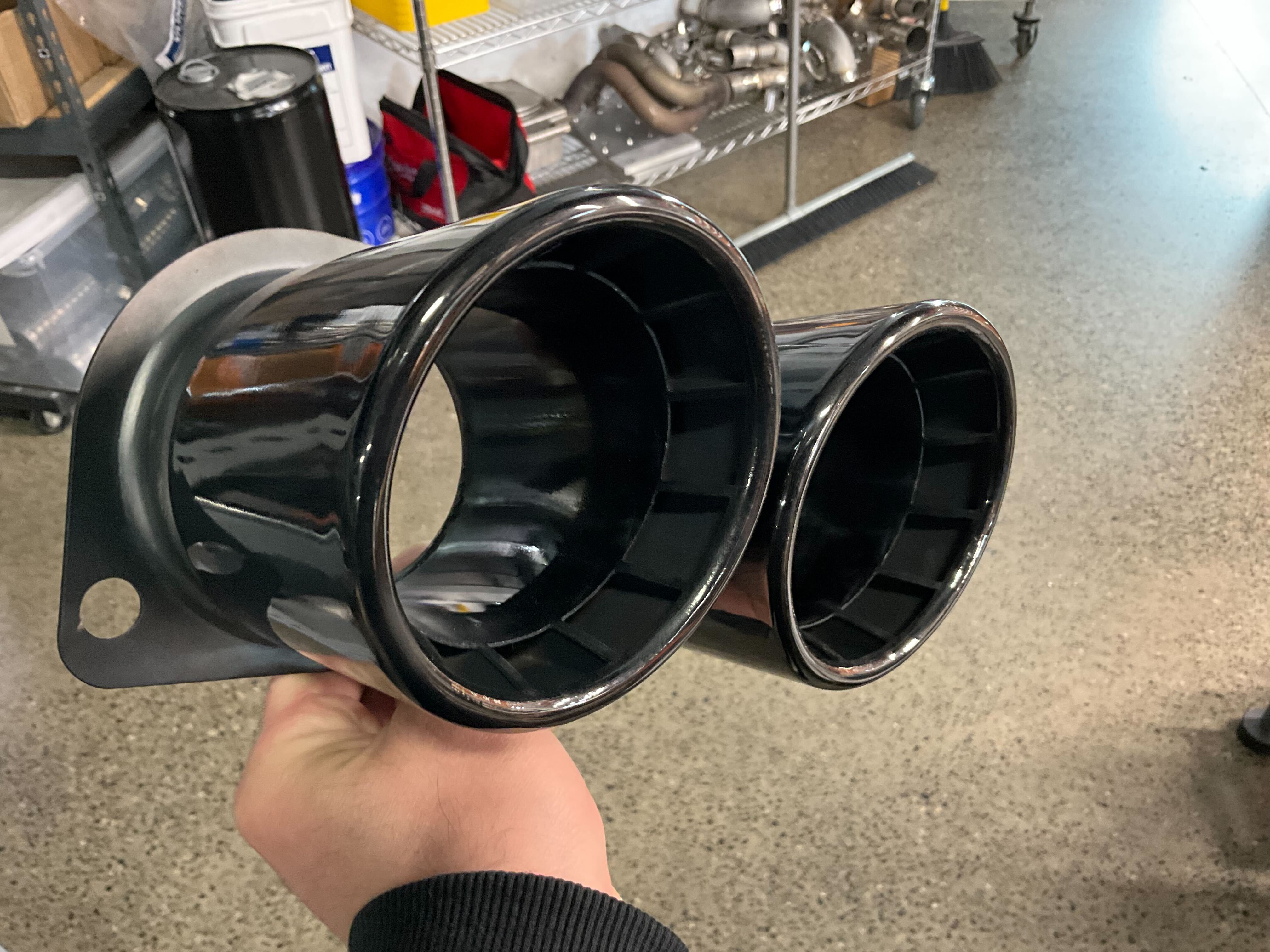 991 GT3/RS PVD Black 316 Vented Tips