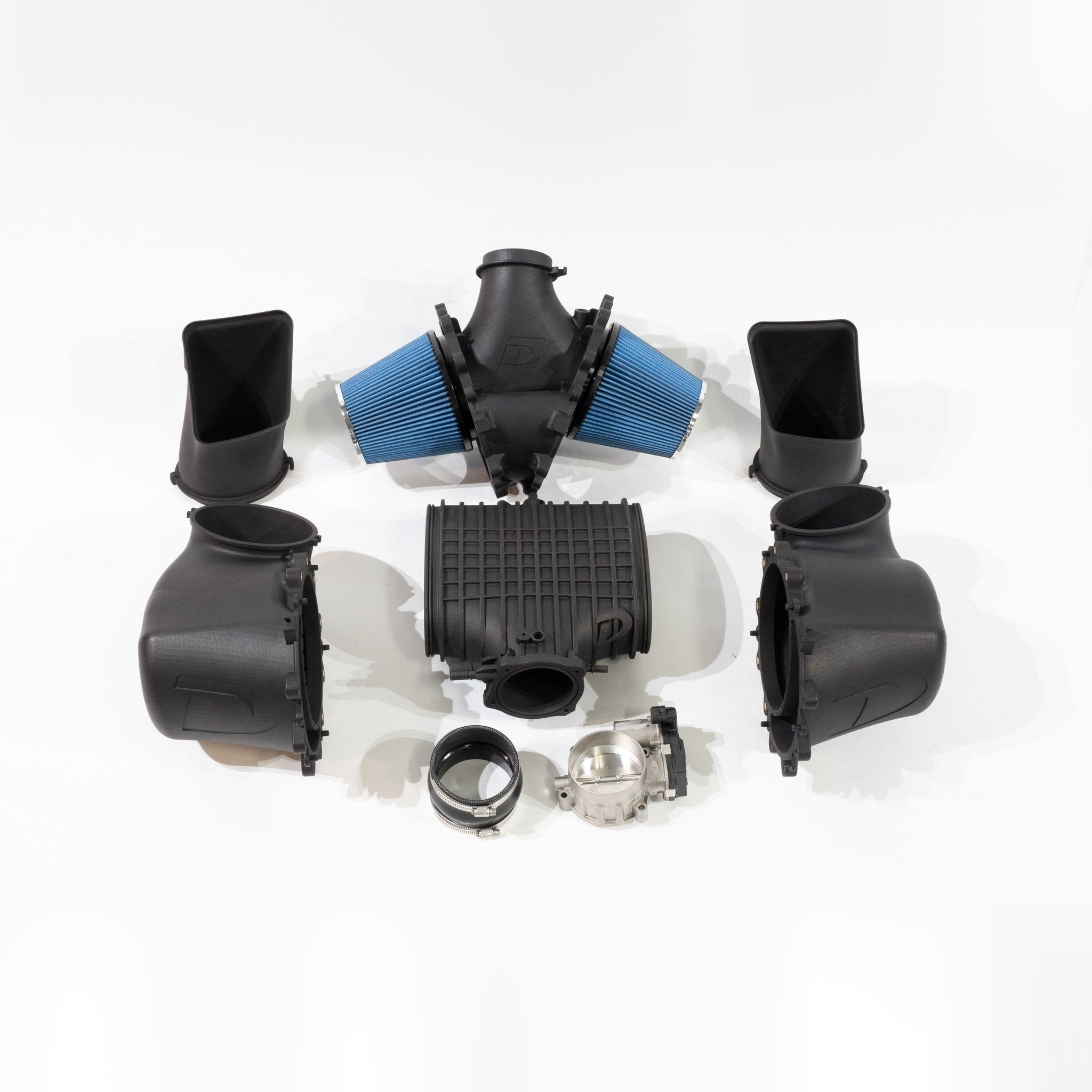 Intake Kit: Dual Cone Airbox, 93mm Throttle Body, Dundon Center Plenum (991.2 GT3)