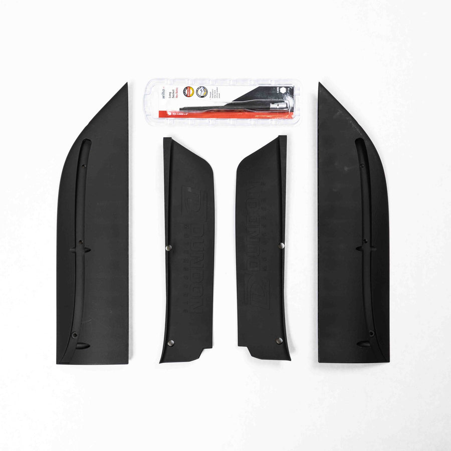 "Cup" End Fences for Dundon Valkyrie Splitter - Dundon Motorsports