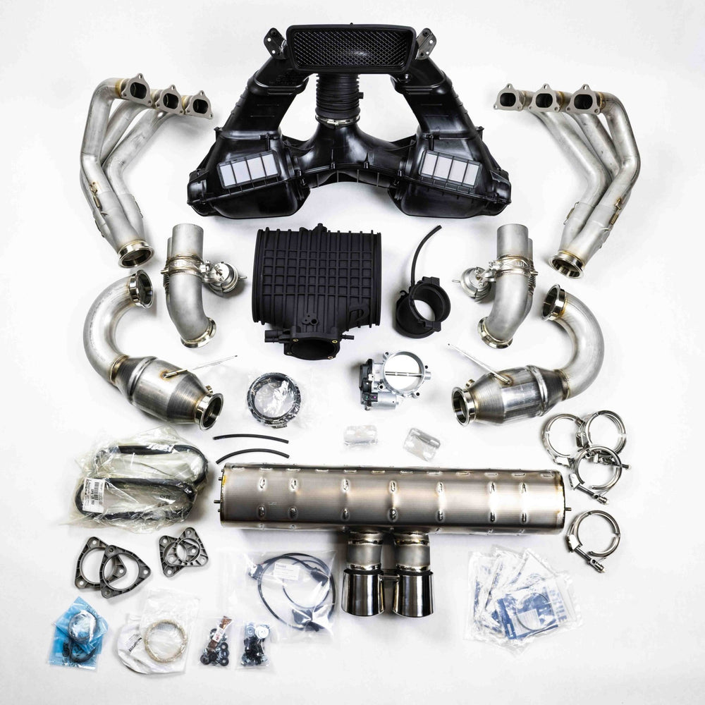 D3 Street Header/93mm Intake Kit/Optional Lifetime Muffler Power Package (2014 - 2016 991.1 GT3) - Dundon Motorsports