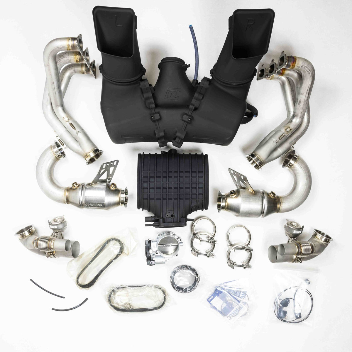 D3 Street Header/93mm Intake Kit/Optional Lifetime Muffler Power Package (2018 - 2019 991.2 GT3) - Dundon Motorsports