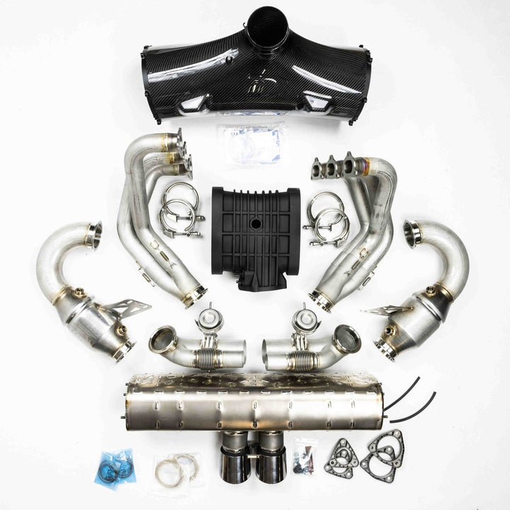 991.1 GT3RS Street Header, 93mm Intake Kit, Optional Lifetime Muffler Exhaust D3 Power Package