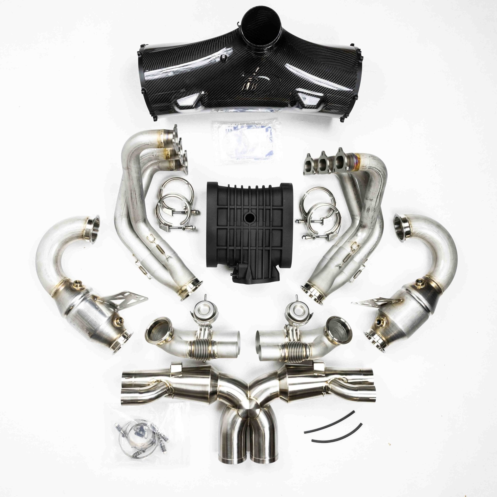 D3 Street Header/93mm Intake Kit/Optional Lifetime Muffler Power Package (2019 - 2020 991.2 GT3RS) - Dundon Motorsports