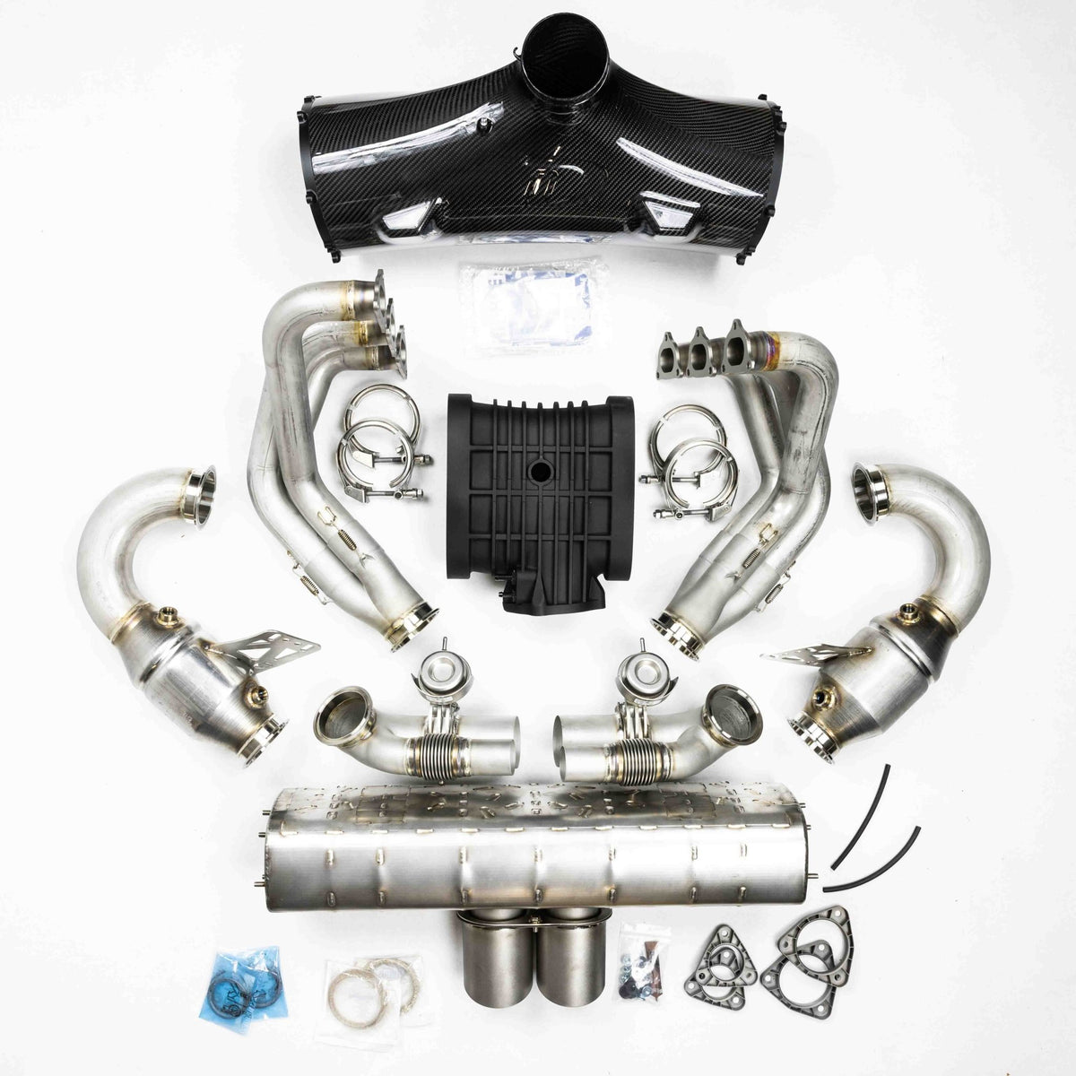 D3 Street Header/93mm Intake Kit/Optional Lifetime Muffler Power Package (2019 - 2020 991.2 GT3RS) - Dundon Motorsports