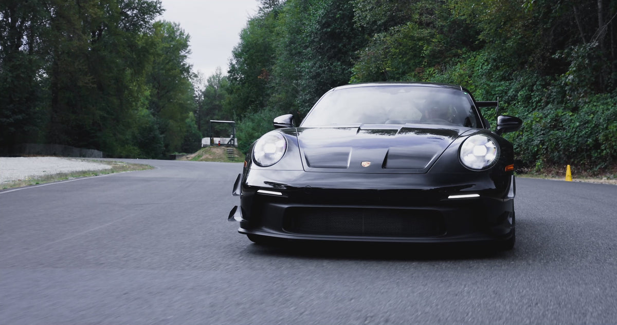 Porsche 992 GT3 on a mountain road