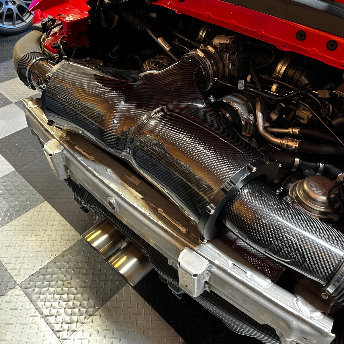 991 GT3RS Dual Reverse Cone Airbox for Stock Center Plenum