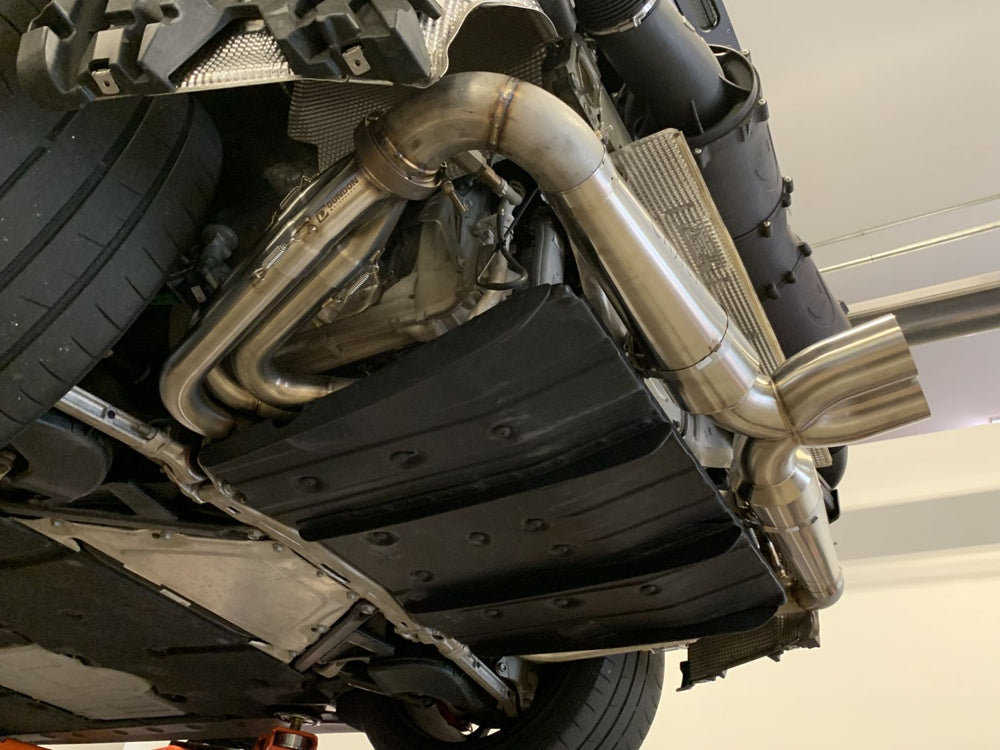 Race Header/Megaphone "Crack Pipe" Power Package (992 Cup) - Dundon Motorsports