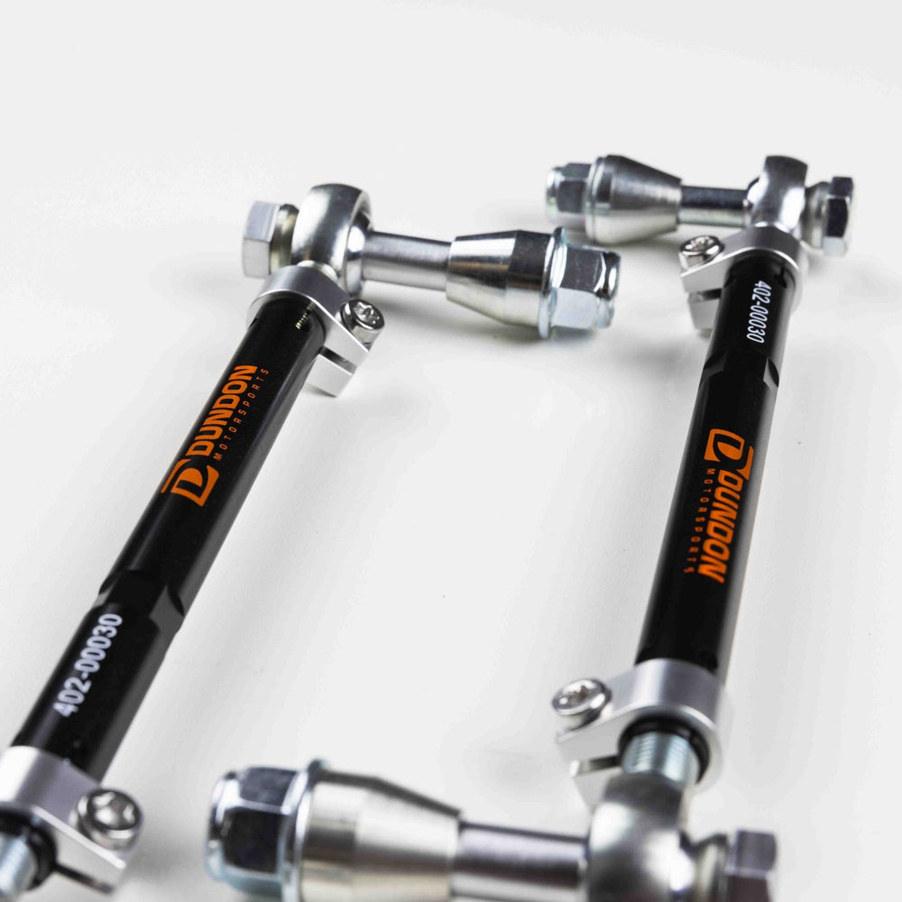 Rear Adjustable Sway Bar End Link Set for 991 & 992 Turbo/Turbo S - Dundon Motorsports