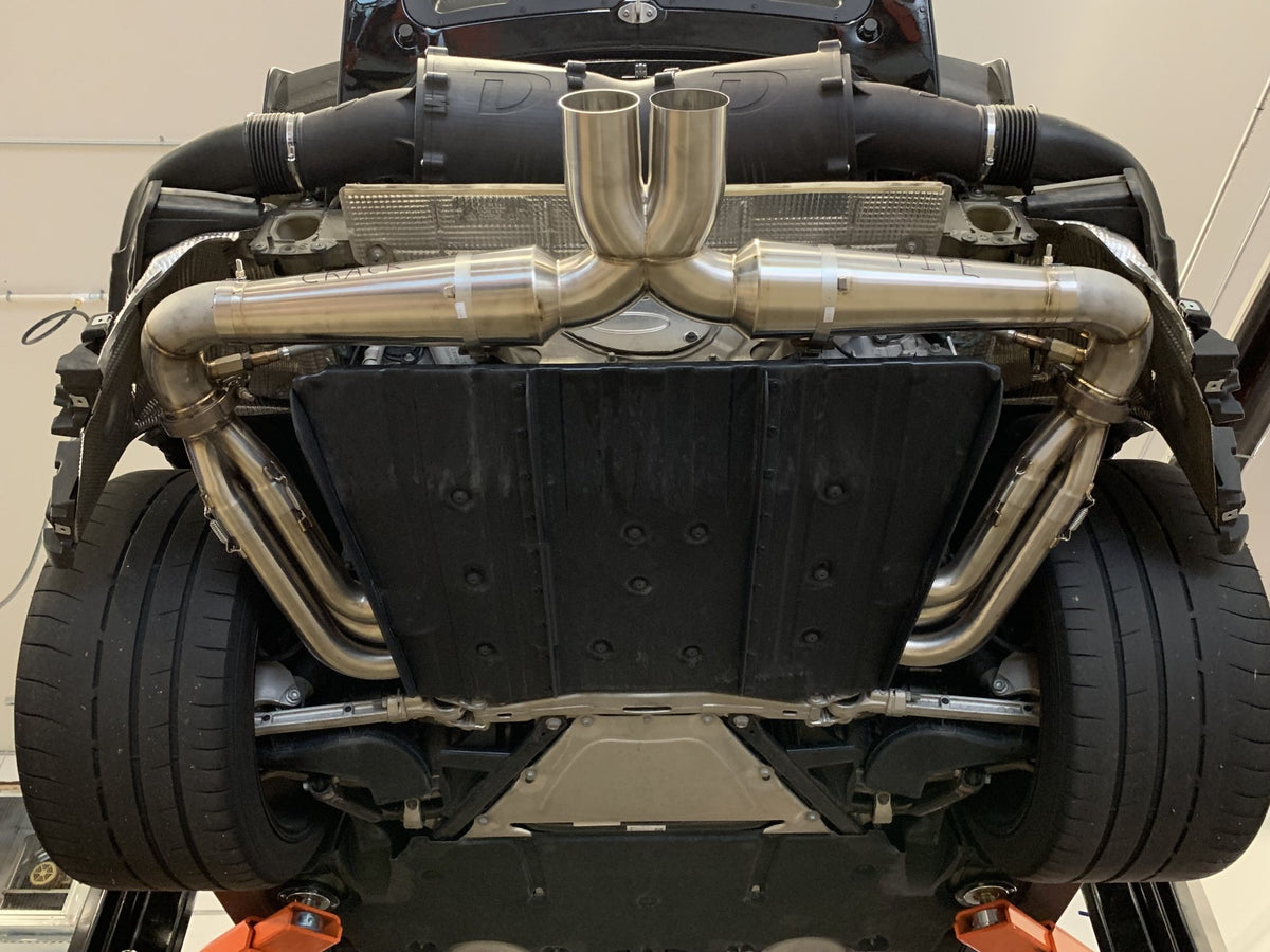 991 and 997 Inconel Megaphone Center Muffler Delete "Crack Pipe" Exhaust - Dundon Motorsports