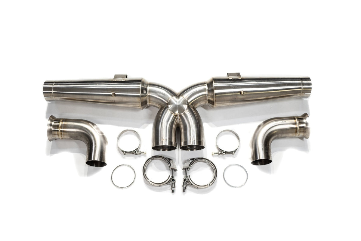 991 and 997 Inconel Megaphone Center Muffler Delete "Crack Pipe" Exhaust - Dundon Motorsports
