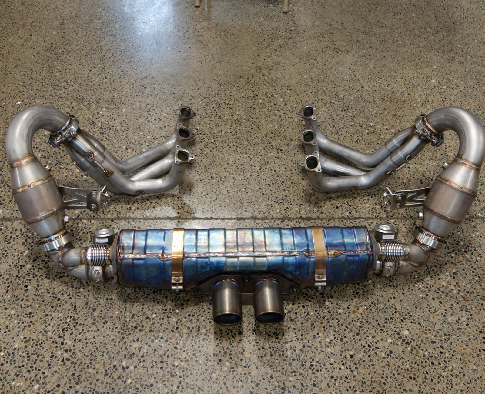 991.1 GT3RS and 911R Long Tube Street Header Exhaust System - Dundon Motorsports