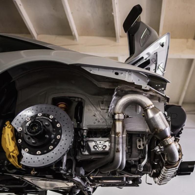 991.1 GT3RS and 911R Long Tube Street Header Exhaust System - Dundon Motorsports