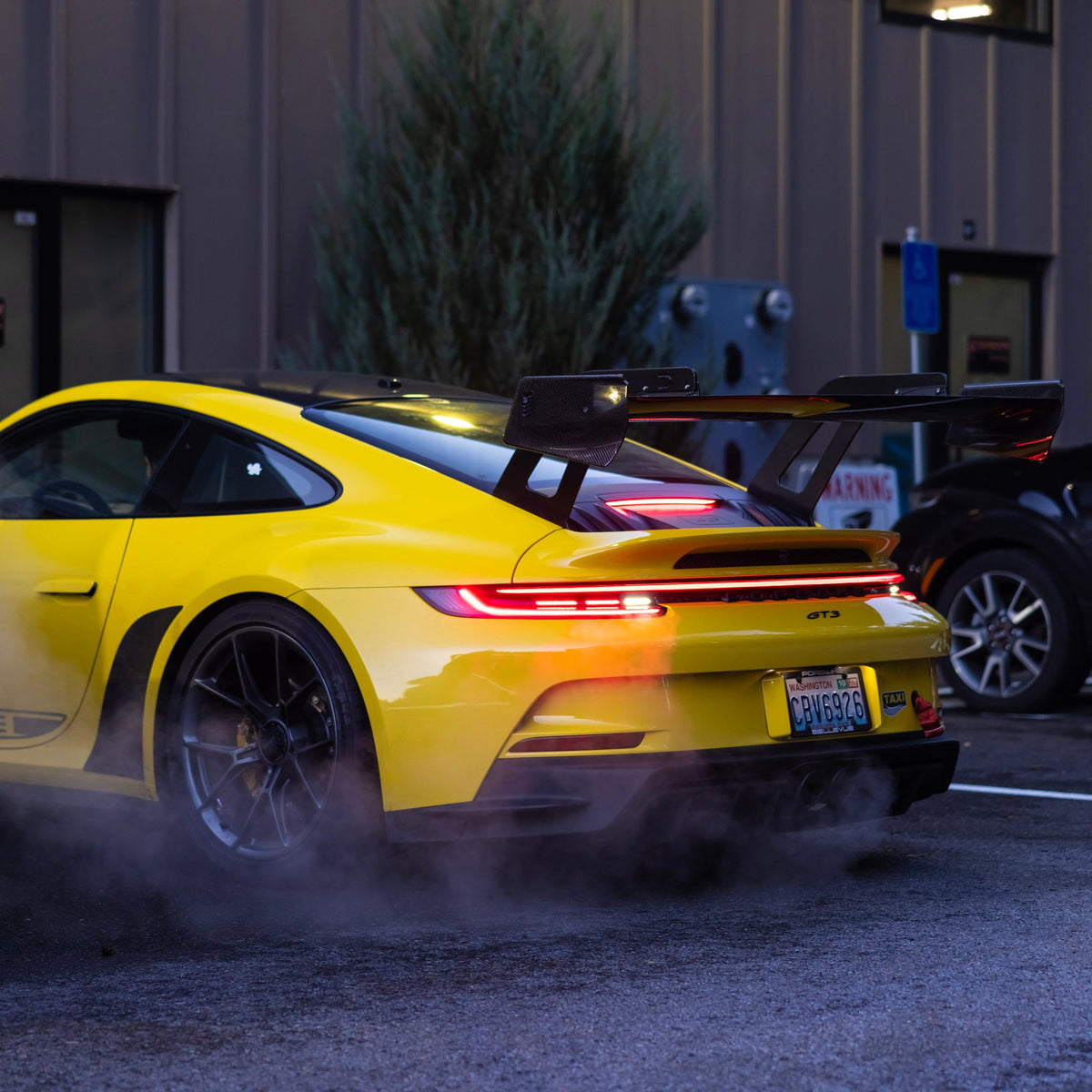992 GT3 "Valkyrie" Carbon Swan Neck Wing Package Yellow Haunting - Dundon Motorsports