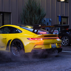 992 GT3 "Valkyrie" Carbon Swan Neck Wing Package Yellow Haunting - Dundon Motorsports
