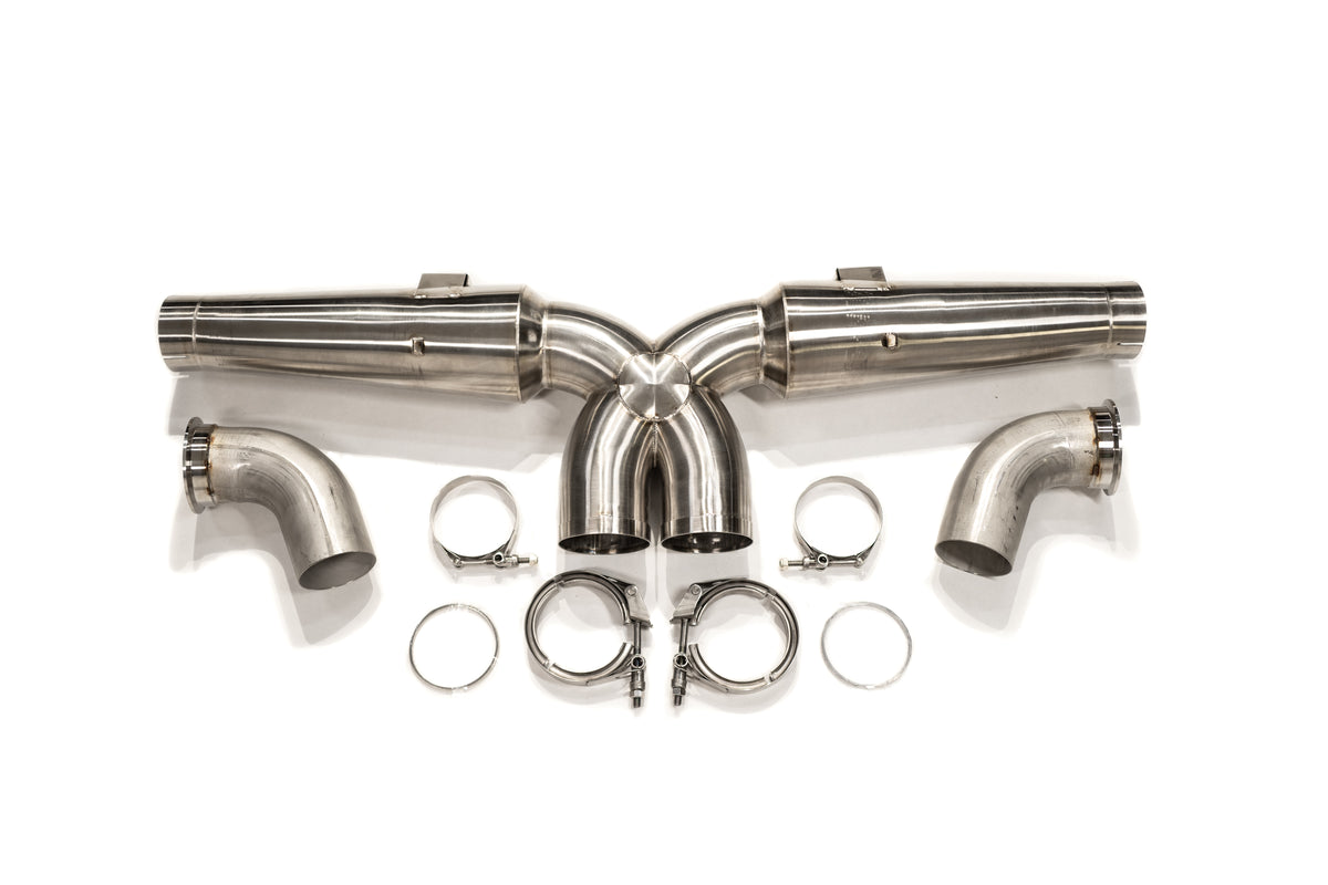 991 and 997 Inconel Megaphone Center Muffler Delete "Crack Pipe" Exhaust, image 3