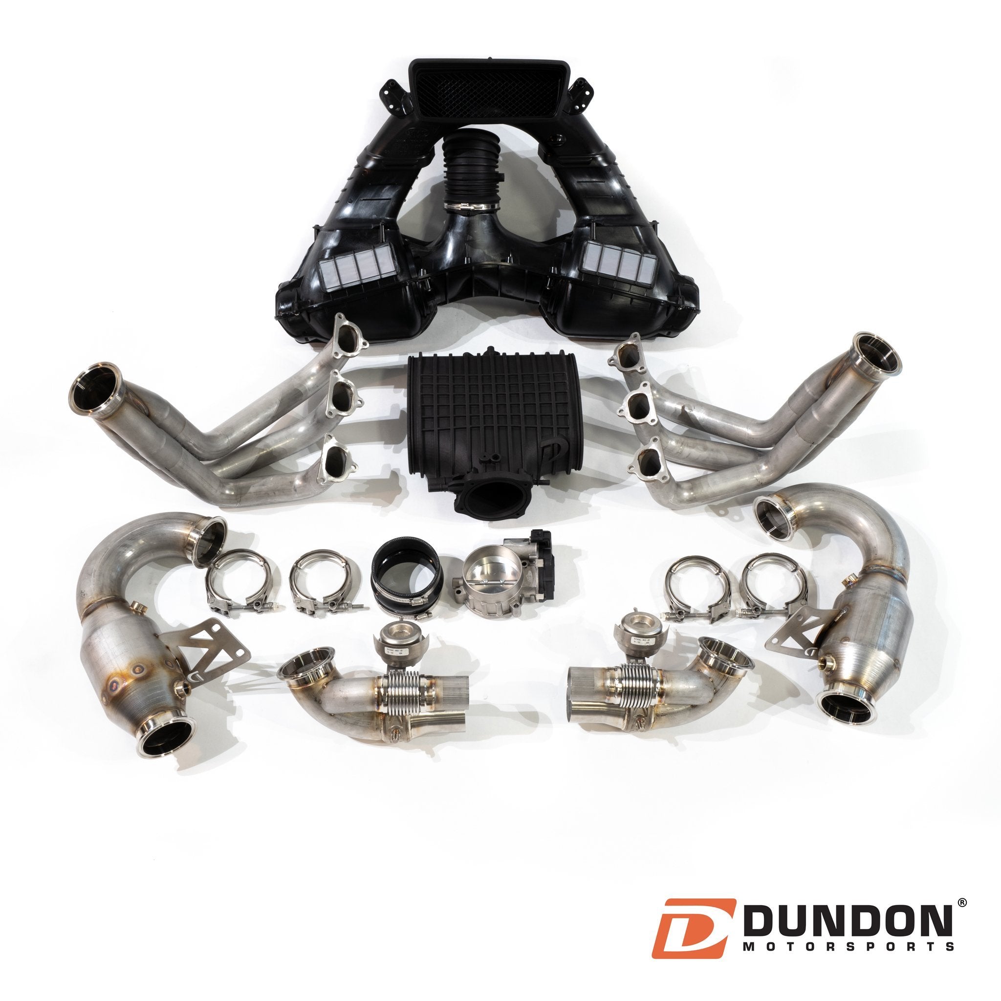 D3 Street Header/93mm Intake Kit/Optional Lifetime Muffler Power Package (2014-2016 991.1 GT3) - Dundon Motorsports