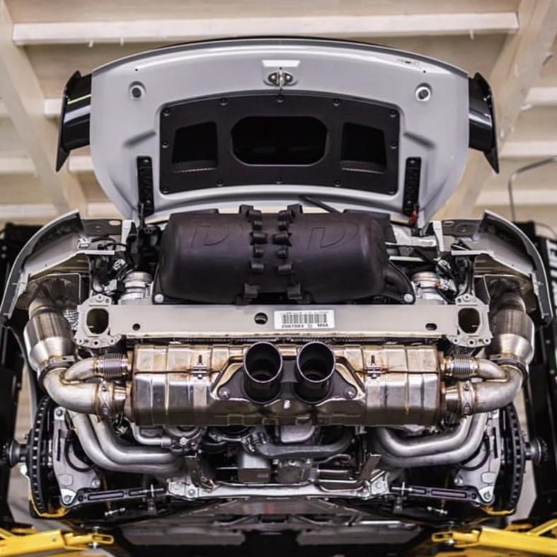 D3 Street Header/93mm Intake Kit/Optional Lifetime Muffler Power Package (2018-2019 991.2 GT3) - Dundon Motorsports