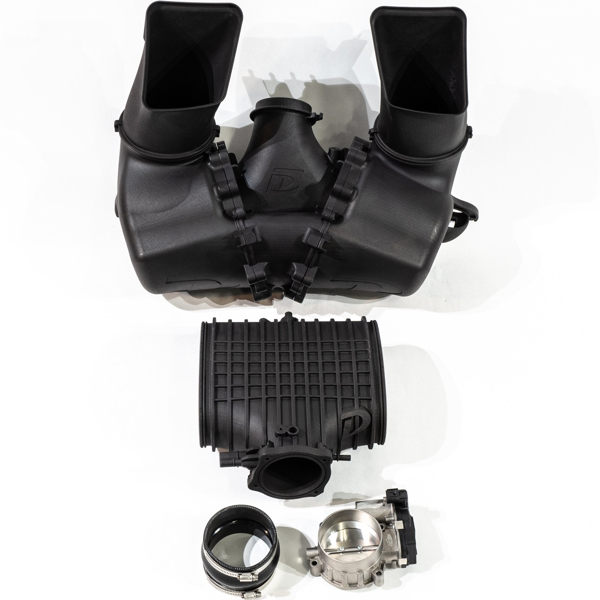 Intake Kit: Dual Cone Airbox, 93mm Throttle Body, Dundon Center Plenum (991.2 GT3) - Dundon Motorsports