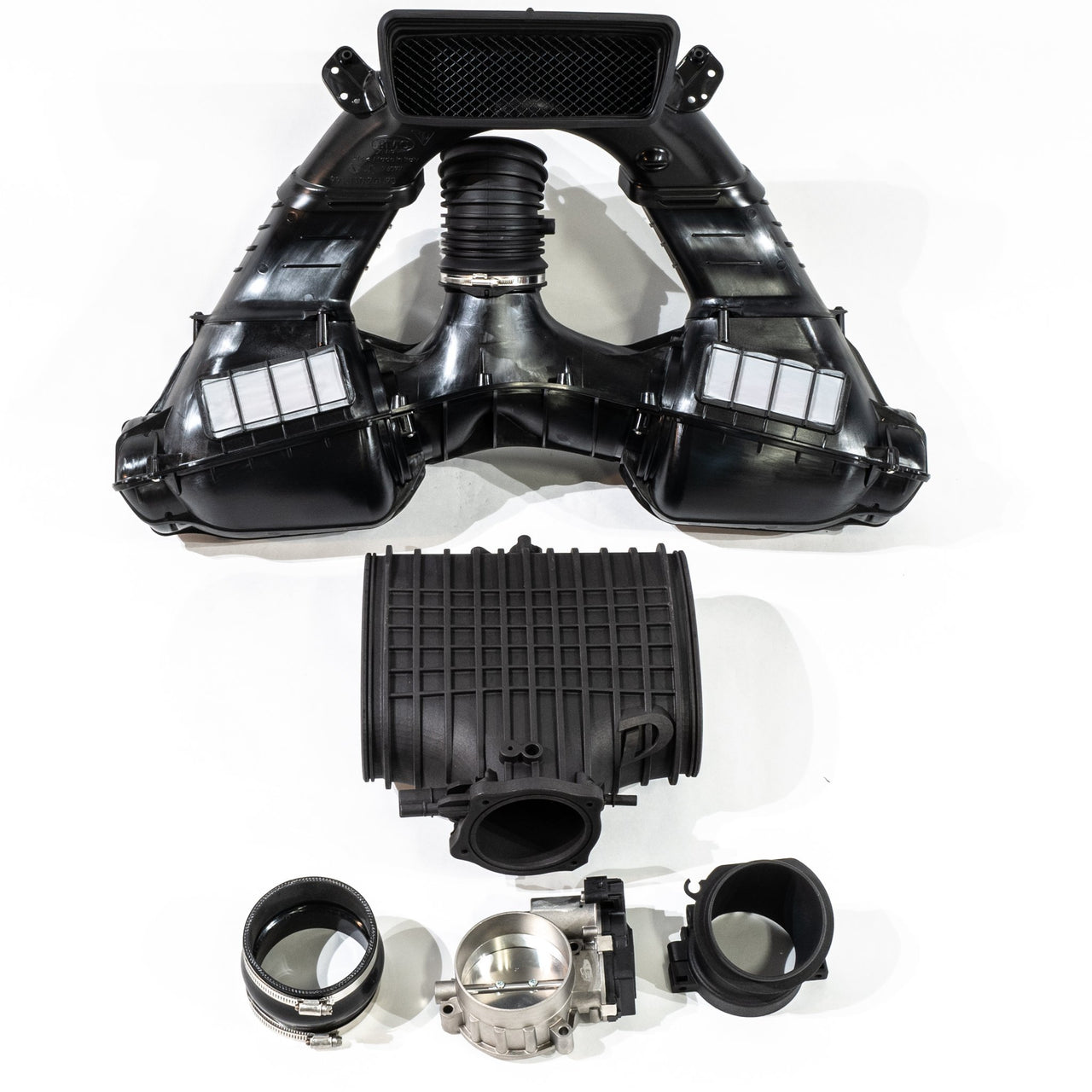 Intake Kit: OEM GT3 Touring Airbox, 93mm Throttle Body, Dundon Center Plenum (991.1 GT3 and 911R) - Dundon Motorsports