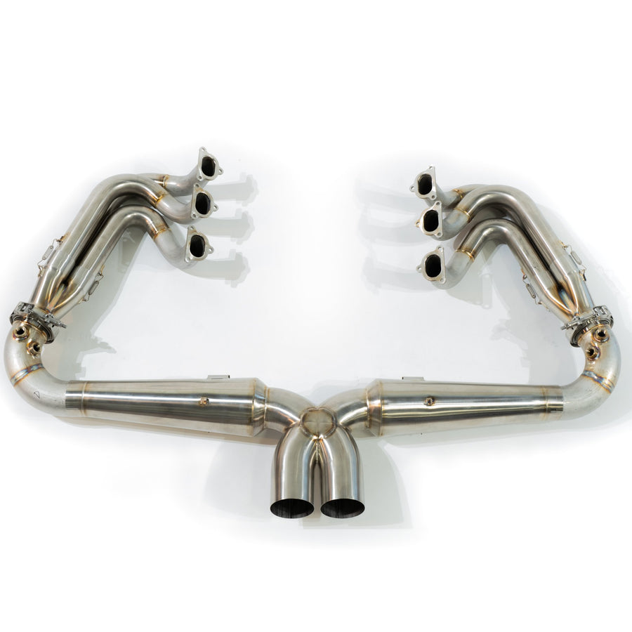 Race Header/Megaphone "Crack Pipe" Power Package (2010-2011 997.2 Cup) - Dundon Motorsports